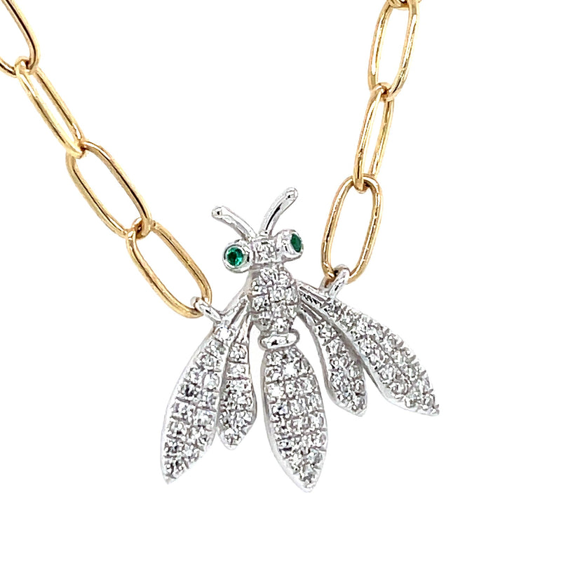 Diamond Bee Necklace