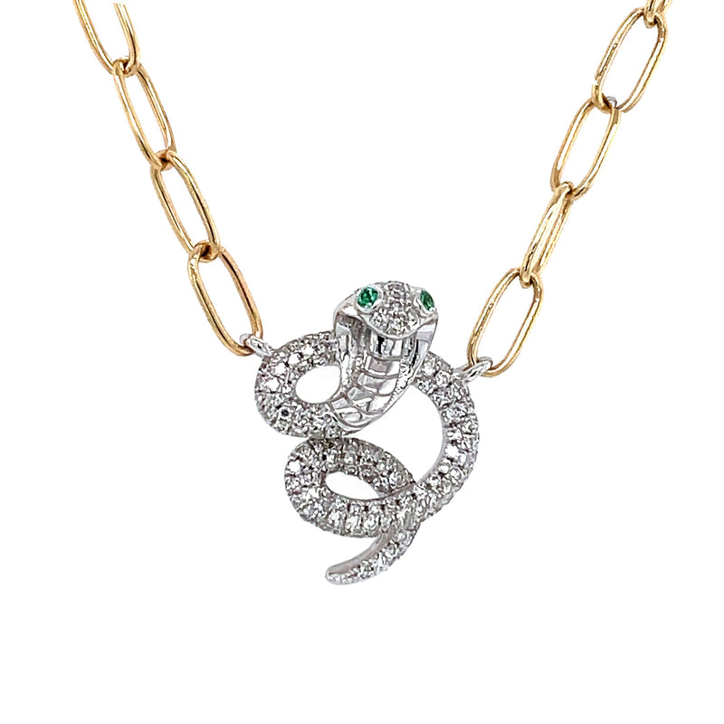 Diamond Snake Necklace