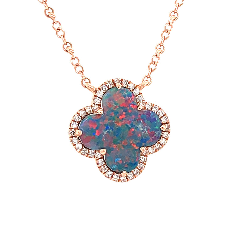 Opal Clover Necklace