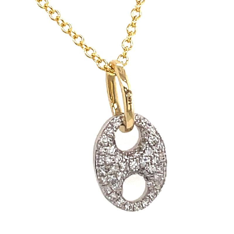 Diamond Pave Marine Link Necklace
