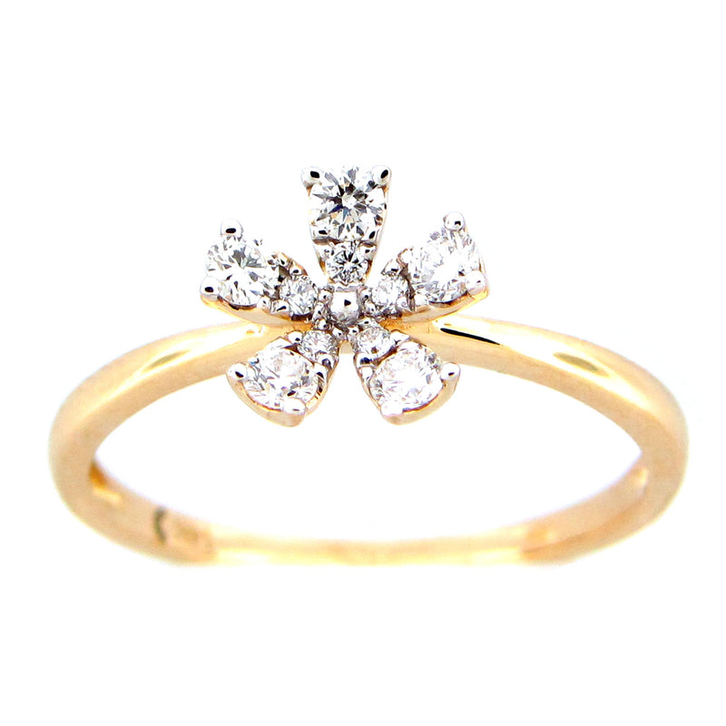 Stackable Diamond Blossom Ring