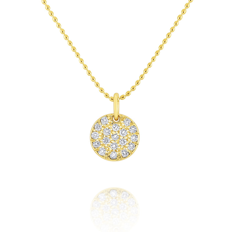 Diamond Circle Tag Necklace