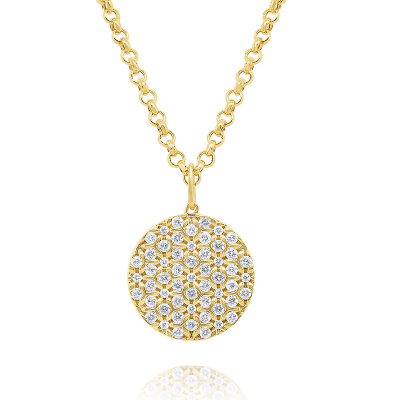 Pave Diamond Circle Necklace