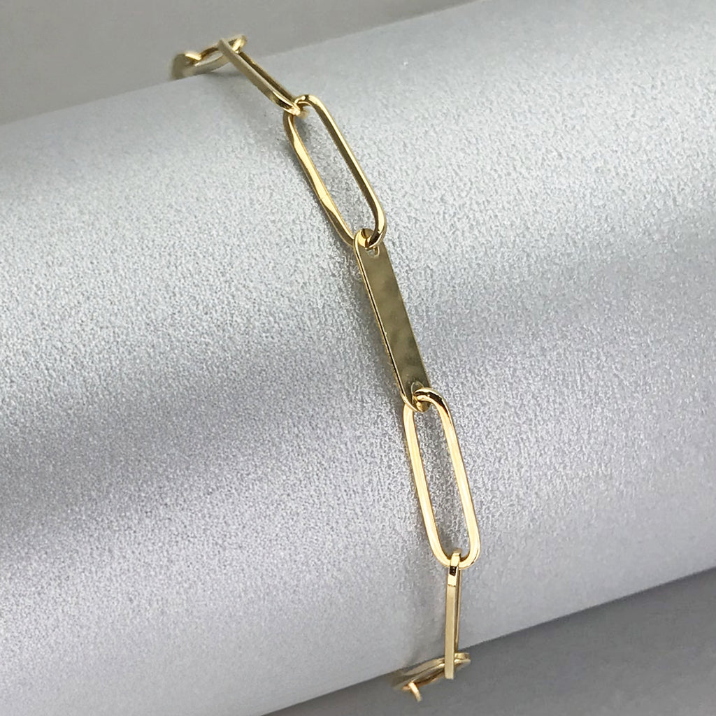 Paperclip Link Gold Bracelet