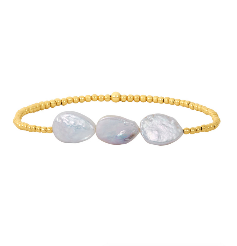 Baroque Pearl and Bead Bracelet