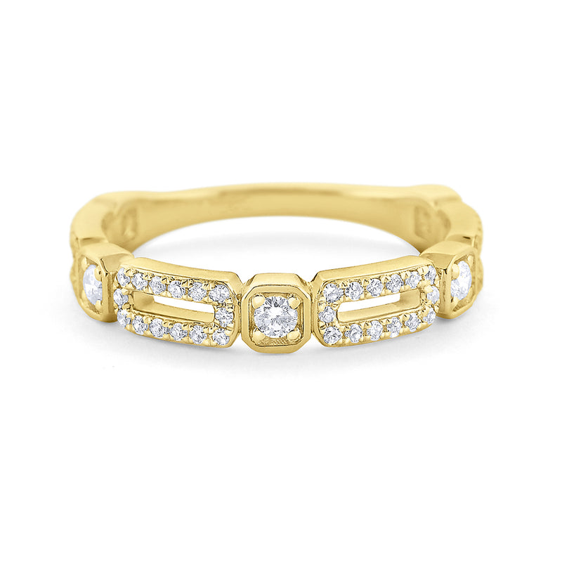 Stackable Diamond Link Ring