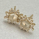 Rose Cut Diamond Soleil Earrings