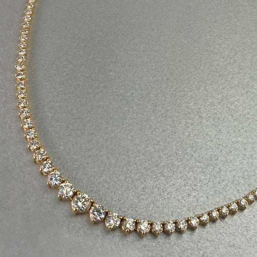 Yellow Gold Tennis Necklace