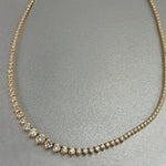 Yellow Gold Tennis Necklace