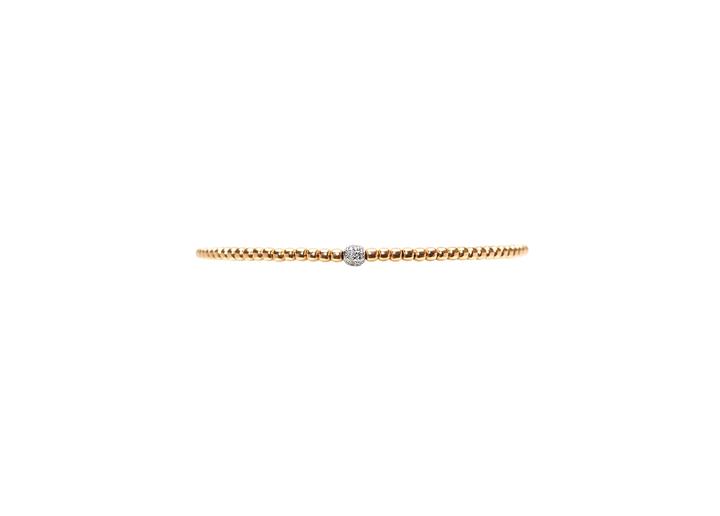 2mm Bead Bracelet with Diamonds