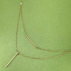 Delicate Double Bar Necklace