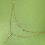 Delicate Double Bar Necklace