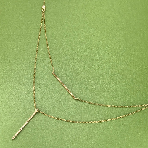 Delicate Double Bar Necklace