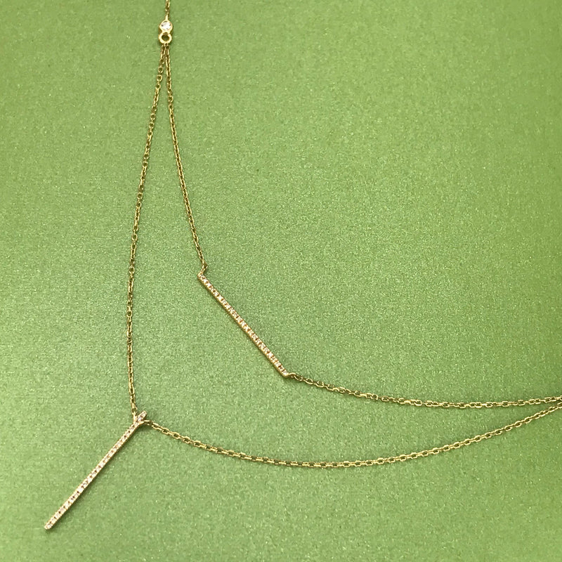 Delicate Double Bar Necklace
