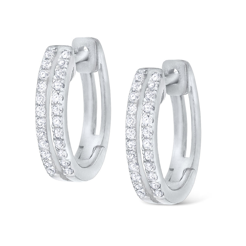 Double Row Mini Hoop Earrings