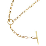 Gold Lariat with Diamonds