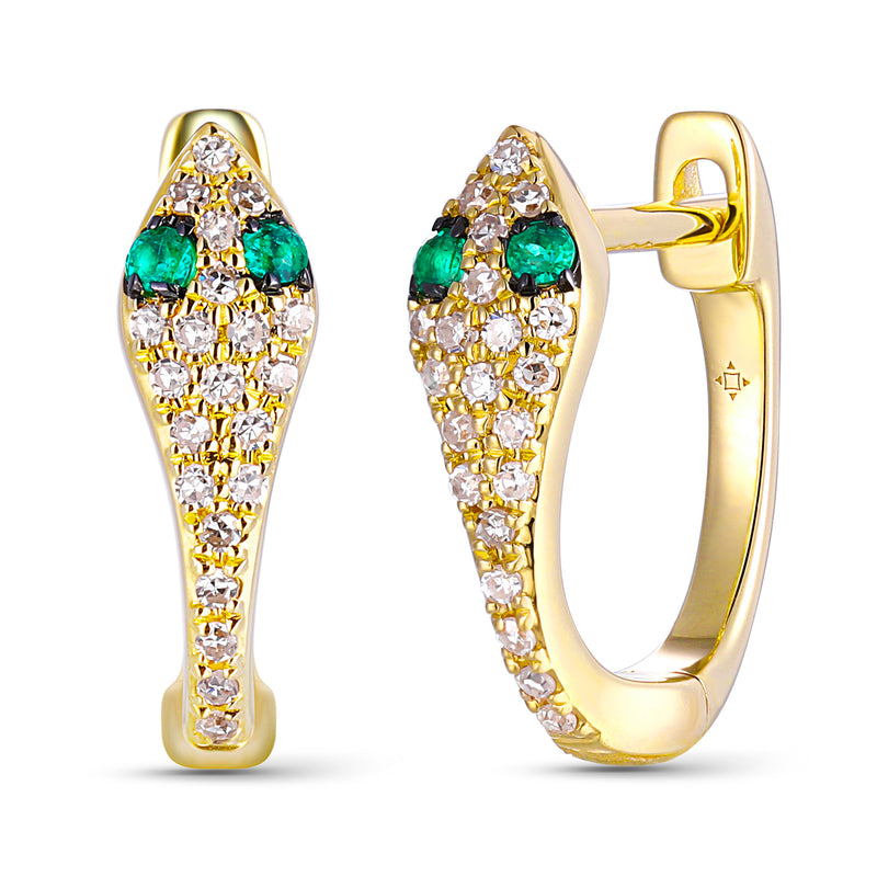 Snake Hoop Earrings