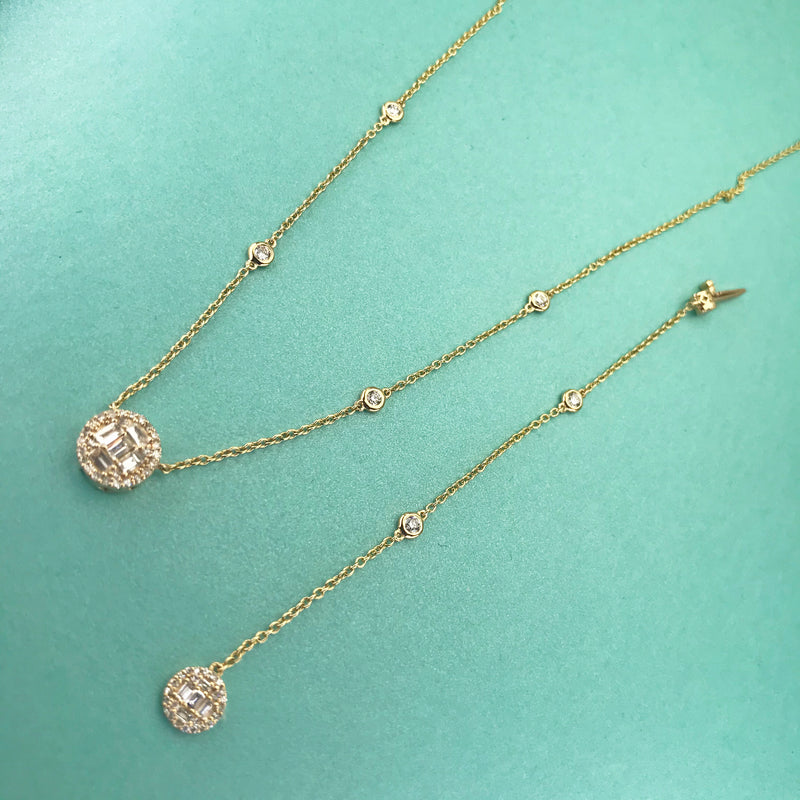 Diamond Mosaic Convertible Necklace