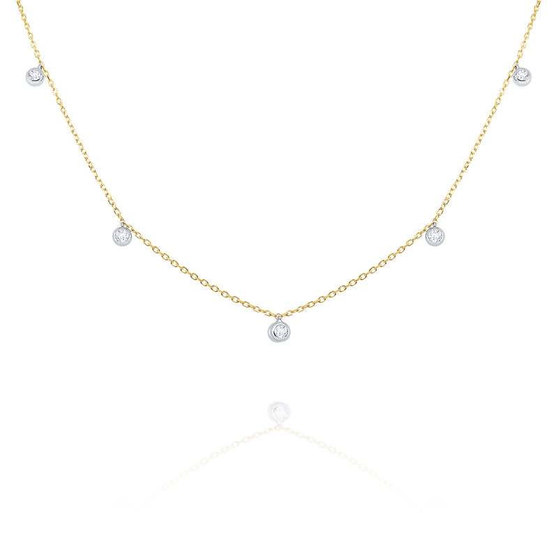 Small Diamond Drops Necklace
