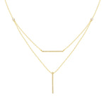 Delicate Double Bar Necklace