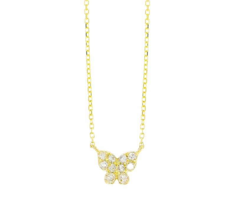 Delicate Butterfly Diamond Necklace
