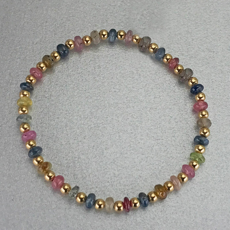 Rainbow Gem Bead Bracelet