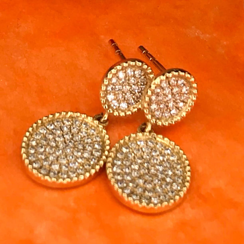Diamond Pave Drop Earrings
