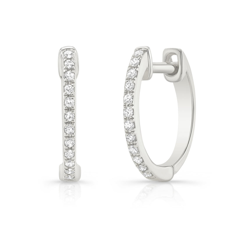 Diamond Micro Huggie Earrings